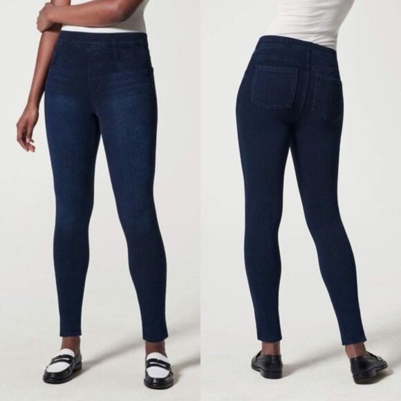 SPANX Jean-ish® Ankle Leggings Skinny Jeans Women Size L - Picture 1 of 11